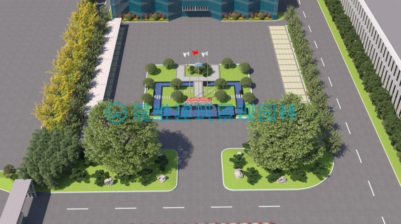 济宁乾钢科技厂区绿化设计