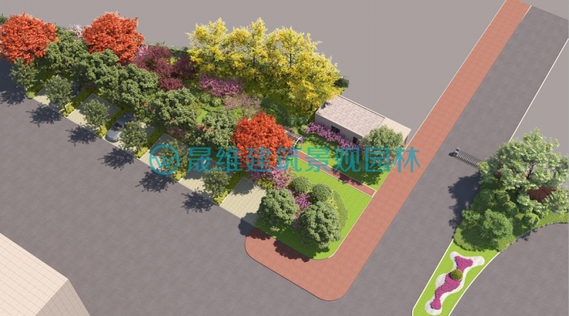 鲁抗集团绿化设计效果图