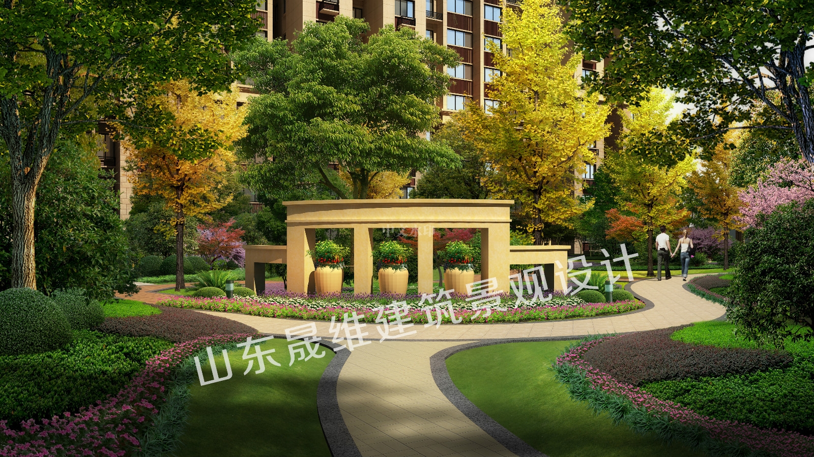 别墅景观设计效果图