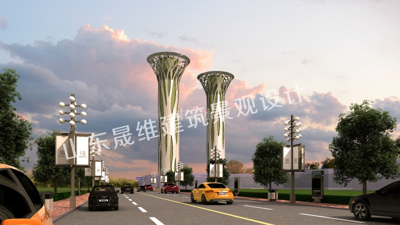 道路景观效果图